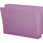 Smead End Tab File Folders with Shelf-Master Reinforced Tab - Letter - 8 1/2" x 11" Sheet Size - 3/4" Expansion - Straight Tab Cut - 11 pt. Folder Thickness - Lavender - 39 g - Recycled - 100 / Box