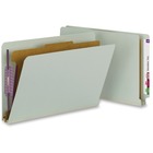 Smead Classification Folders with SafeSHIELD Fasteners - Legal - 8 1/2" x 14" Sheet Size - 2" Expansion - 2 x 2S Fastener(s) - 2" Fastener Capacity for Folder - 1 Divider(s) - 25 pt. Folder Thickness - Pressboard - Gray, Green - Recycled