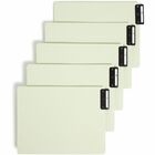 Smead 100% Recycled Filing Guides with Vertical Extra-Wide Blank Tab - Printed Tab(s) - Character - A-Z - 25 Tab(s)/Set0.50" Tab Width - Letter - Gray Metal, Green Pressboard Tab(s) - Yes - 25 / Set