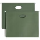 Smead Letter Recycled Hanging Folder - 3 1/2" Folder Capacity - 8 1/2" x 11" - 3 1/2" Expansion - Standard Green - 30% Recycled - 10 / Box