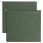 Smead Letter Recycled Hanging Folder - 3" Folder Capacity - 8 1/2" x 11" - 3" Expansion - Pressboard - Standard Green - 10% Recycled - 25 / Box