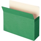 Smead TUFF Pocket Straight Tab Cut Letter Recycled File Pocket - 8 1/2" x 11" - 3 1/2" Expansion - Top Tab Location - Green - 10% Recycled - 1 Each