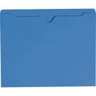 Smead File Jackets - Letter - 8 1/2" x 11" Sheet Size - Straight Tab Cut - 11 pt. Folder Thickness - Blue - 39 g - Recycled - 100 / Box