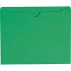 Smead File Jackets - Letter - 8 1/2" x 11" Sheet Size - Straight Tab Cut - 11 pt. Folder Thickness - Green - 39 g - Recycled - 100 / Box