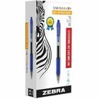 Zebra SARASA dry X20 Retractable Gel Pen - Bold Pen Point - 1 mm Pen Point Size - Refillable - Retractable - Blue - Transparent Barrel - 1 / Box