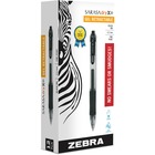 Zebra SARASA dry X20 Retractable Gel Pen - Fine Pen Point - 0.5 mm Pen Point Size - Retractable - Black Pigment-based Ink - Translucent Barrel - 1 Dozen
