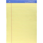 Sparco Premium Grade Perforated Legal Ruled Pads - 50 Sheets - Wire Bound - Both Side Ruling Surface - 0.34" Ruled - 16 lb Basis Weight - 8 1/2" x 11 3/4" - Canary Paper - Perforated, Sturdy Back, Bond Paper - 1 / Each