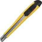 Sparco Fast-Point Snap-Off Blade Knife - Pocket Clip, Locking Blade - Yellow - 1 Each