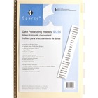 Sparco Data Indexes with Insertable Tabs - 6 Blank Tab(s) - 11" Divider Width x 14.87" Divider Length - Buff Paper Tab(s) - 6 / Set