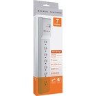 Belkin 7 Outlet Home/Office Surge Protector - 6 foot Cable - White -2160 Joules - 7 x AC Power - 1.88 kVA - 2320 J - 125 V AC Input - 125 V AC Output - Phone/Fax