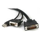 StarTech.com 6 ft M1 to VGA Projector Cable with USB - M1-DA (M) - 4 pin USB Type A, HD-15 (M) - 6 ft - 6ft - Black