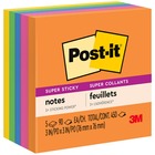 Post-it® Super Sticky Notes - Energy Boost Color Collection - 450 - 3" x 3" - Square - 90 Sheets per Pad - Unruled - Vital Orange, Tropical Pink, Sunnyside, Blue Paradise, Limeade - Paper - Self-adhesive - 5 / Pack