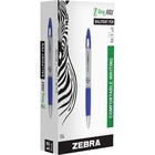 Zebra Pen Z-grip Max Retractable Ballpoint Pens - Medium Pen Point - 1 mm Pen Point Size - Retractable - Blue - Gray Barrel - 1 Dozen