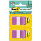 Post-it® Flags - 100 - 1" x 1.75" - Rectangle - Unruled - Purple - Removable, Self-adhesive - 100 / Pack