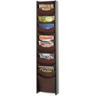 Safco 12-Pocket Wood Magazine Rack - 12 Pocket(s) - 48" Height x 3.8" Width x 11" Depth - Mahogany - Wood - 1 Each