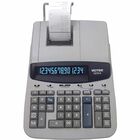 Victor 15706 Heavy-Duty Printing Calculator - 5.2 - Clock, Date, Big Display, Independent Memory, 4-Key Memory, Sign Change - Power Adapter Powered - 2.8" x 8.8" x 12.5" - Gray, Off White - 1 Each