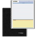 Mead QuickNotes Professional Planner Notebook - Action - 8 1/2" x 11" - Spiral Bound - Assorted - Linen - Perforated, Pocket, Notes Area