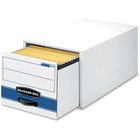 Stor/DrawerÂ® Steel Plusâ„¢ - Letter - Internal Dimensions: 12.50" (317.50 mm) Width x 23.25" (590.55 mm) Depth x 10.38" (263.52 mm) Height - External Dimensions: 14" Width x 25.5" Depth x 11.5" Height - Media Size Supported: Letter - Heavy Duty - Stackable - Steel, Plastic - White, Blue - For File - Recycled - 6 / Carton