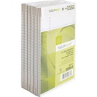Nature Saver 100% Recycled White Jr. Rule Legal Pads - Jr.Legal - 50 Sheets - 0.28" Ruled - 15 lb Basis Weight - 5" x 8" - White Paper - Perforated, Back Board - Recycled - 12 / Dozen