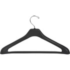 Lorell 1-piece Plastic Suit Hangers - for Garment - Plastic, Metal - Black - 24 / Pack
