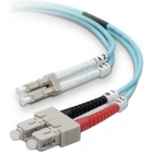 Belkin Fiber Optic Duplex Patch Cable - 6.6 ft Fiber Optic Network Cable for Network Device - First End: 2 x LC Male Network - Second End: 2 x SC Male Network - Patch Cable - Aqua