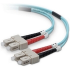 Belkin Fiber Optic Duplex Patch Cable - 32.8 ft Fiber Optic Network Cable for Network Device - First End: 2 x SC Male Network - Second End: 2 x SC Male Network - Patch Cable - Aqua