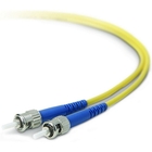 Belkin Fiber Optic Duplex Patch Cable - 3.3 ft Fiber Optic Network Cable for Network Device - First End: 2 x ST Male Network - Second End: 2 x ST Male Network - Patch Cable - Yellow