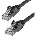 StarTech.com 7ft CAT6 Ethernet Cable - Black Snagless Gigabit - 100W PoE UTP 650MHz Category 6 Patch Cord UL Certified Wiring/TIA - 7ft Black CAT6 Ethernet cable delivers Multi Gigabit 1/2.5/5Gbps & 10Gbps up to 160ft - 650MHz - Fluke tested to ANSI/TIA-568-2.D Category 6 - 24 AWG stranded 100% copper UL Rated wire (E132276-A) 100W PoE - 7 foot - ETL - Snagless UTP patch cord