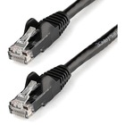 StarTech.com 10ft CAT6 Ethernet Cable - Black Snagless Gigabit - 100W PoE UTP 650MHz Category 6 Patch Cord UL Certified Wiring/TIA - 10ft Black CAT6 Ethernet cable delivers Multi Gigabit 1/2.5/5Gbps & 10Gbps up to 160ft - 650MHz - Fluke tested to ANSI/TIA-568-2.D Category 6 - 24 AWG stranded 100% copper UL Rated wire (E132276-A) 100W PoE - 10 foot - ETL - Snagless UTP patch cord