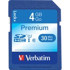 Verbatim 4GB Premium SDHC Memory Card, UHS-I U1 Class 10 - 30 MB/s Read - Lifetime Warranty