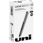 uniball™ Vision Needle Rollerball Pens - Fine Pen Point - 0.7 mm Pen Point Size - Black Liquid Ink - Silver Barrel - 1 Dozen