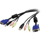 StarTech.com 10 ft 4-in-1 USB VGA KVM Cable with Audio and Microphone - 10ft