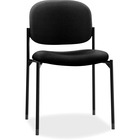 HON Scatter Stacking Guest Chair - Black Fabric Seat - Black Frame - Square Base - Black - 1 Each
