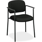 HON Scatter Stacking Guest Chair - Black Fabric Seat - Black Frame - Black - 1 Each