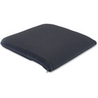 Master The ComfortMakersÂ® Seat/Back Cushion, Deluxe, Adjustable, Black - 17"w x 17-1/2"h x 2-3/4"d, Polyurethane and Memory Foam Inserts, 1/Each