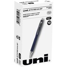 uni® Jetstream RT Ballpoint Pen - Fine Pen Point - 0.7 mm Pen Point Size - Retractable - Black - Blue Barrel - 1 Dozen