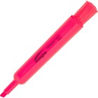 Integra Chisel Desk Liquid Highlighters - Chisel Marker Point Style - Fluorescent Pink - 12 / Dozen