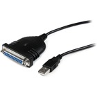 StarTech.com Parallel printer adapter - USB - DB25 parallel - 6 ft - Add a DB25 parallel port to any PC or laptop with a free USB port - usb to parallel adapter - usb to parallel printer - usb to parallel cable - USB to DB25 - usb to ieee 1284