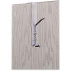 Safco Over-The-Door Coat Hook - 2 Hooks - 4.54 kg Capacity - 3" (76.20 mm) Size - for Garment - Steel - Silver - 1 Each