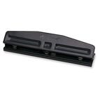 Acme United Light Duty 3-Hole Punch - 3 Punch Head(s) - 8 Sheet - 1/4" Punch Size - Black