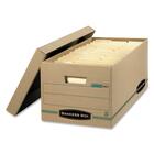 Bankers Box Earth Storage Box - External Dimensions: 12" Width x 24" Depth x 10"Height - Media Size Supported: Letter - Lift-off Closure - Medium Duty - Stackable - Kraft - Kraft - For Document - Recycled - 1 Each