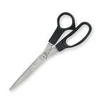 Acme United Lightweight Straight & Bent Scissor - 3.25" (82.55 mm) Cutting Length - 8" (203.20 mm) Overall Length - Stainless Steel - Black - 1 Each