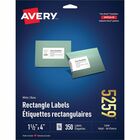AveryÂ® Smooth Feed Laser Label - 1 1/2" x 4" Length - Permanent Adhesive - Rectangle - Laser - White - 350 / Pack - Jam-free, Smudge-free