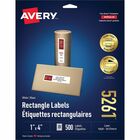 AveryÂ® Easy Peel(R) Address Labels, Sure Feed(TM) Technology, Permanent Adhesive, 1" x 4" , 500 Labels (5261) - 1" Height x 4" Width - Permanent Adhesive - Rectangle - Laser - White - Paper - 20 / Sheet - 25 Total Sheets - 500 Total Label(s) - 500 / P