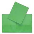 Hilroy Letter Recycled Pocket Folder - 8 1/2" x 11" - Leatherine - Green - 1 Each