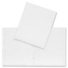 Hilroy Double Pocket Portfolio - Letter - 8 1/2" x 11" Sheet Size - Leatherine - White - Recycled