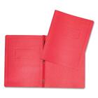 Hilroy Letter Recycled Report Cover - 8 1/2" x 11" - 3 Fastener(s) - Leatherine - Red