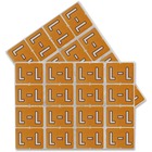 Pendaflex Colo Coded Label - "Alphabet" - 1 1/4" Width x 15/16" Length - Rectangle - Light Brown - 240 / Pack