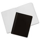 Hilroy Hard Cover Composition Book - 200 Pages - Sewn/Tapebound - Ruled Margin - 7 1/2" x 9 3/4" - Black Paper - Black Binder - BlackLeather Cover - Hard Cover, Subject, Durable Cover - 1 Each