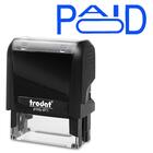 Trodat Self Inking Stamp - Message/Date Stamp - "PAID" - Blue - 1 Each